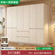 舉瑤【包安裝】實(shí)木衣柜臥室奶油風(fēng)實(shí)木家具家用柜子組合定制大衣柜 【暖白色六門(mén)】2.2米主柜