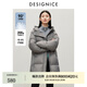 迪賽尼斯（DESIGNICE）冬季新款鴨絨通勤連帽拉鏈長(zhǎng)袖中長(zhǎng)羽絨服外套女 灰色 S 建議拍前聯(lián)系客服確認(rèn)