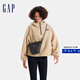 Gap【成毅代言】女裝logo可調節背帶斜挎包輕便百搭單肩包712380 黑色 ONESIZE