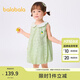 巴拉巴拉【商場同款】嬰兒連衣裙女童裙子蓬蓬裙2025新款夏裝甜美 豆沙綠40038 90