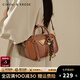 CinvaiKrose小 包包女包手提包2025新款保齡球女包單肩斜挎包2025小方包 棕色