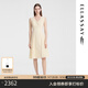 歌力思（ELLASSAY）夏季新款優(yōu)雅氣質(zhì)甜美收腰顯瘦無(wú)袖連衣裙女EWE352Y12700 黃花卉 M