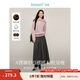 茵曼（INMAN）簡(jiǎn)約通勤百褶半身裙2025春秋女裝新款A字大擺顯瘦中長(cháng)款裙子 貴族灰-秋冬款 順滑毛感 S