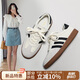 ZHR休閑鞋女春秋拼接條紋德訓(xùn)鞋子女復(fù)古經(jīng)典運(yùn)動(dòng)女鞋 M538 米灰 38
