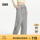 森馬（Semir）休閑褲女松緊腰遛彎長褲慵懶2025夏條紋闊腿褲顯腿長109325127010