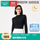 全棉時(shí)代新品T恤【風(fēng)柔棉吸濕發(fā)熱親膚抗靜電】女士透氣半高領(lǐng)T恤