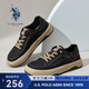 美國馬球協(xié)會(huì )（U.S.POLO ASSN.）休閑男鞋帆布鞋男2025夏季新款板鞋男高端百搭透氣一腳蹬休閑鞋男 黑桔【牛津帆布+軟彈厚底】 42 (260mm) 運動(dòng)鞋碼-