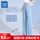 真維斯（Jeanswest）女裝夏季新款慵懶風(fēng)褲子女顯瘦垂感天絲牛仔闊腿褲百搭直筒褲LY 淺藍8510 M 160/64A