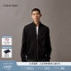 Calvin KleinJeans25秋季新款男士商務(wù)休閑ck刺繡拉鏈立領(lǐng)針織開衫4LD373G UB1-太空黑 XL
