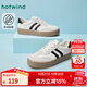 熱風(fēng)（Hotwind）德訓鞋男鞋2025年春季新款男士時(shí)尚復古休閑平底鞋拼色百搭板鞋男 88米黑 40 250mm