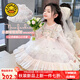 G.DUCKKIDS小黃鴨洛麗塔公主裙兒童連衣裙女童春秋季生日禮服裙網(wǎng)紗蓬蓬裙女 淺粉色+裙撐 120 尺碼5~6歲【110-120cm】cm