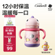 babycare兒童保溫杯嬰兒寶寶吸管水杯霸王龍不銹鋼保溫杯300ml-新舊款混發(fā)