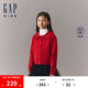 Gap【大小童同款】女童翻領針織衫毛衣683620 紅色 100 cm(2-3歲)亞洲尺碼