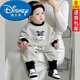 迪士尼（Disney）嬰兒衣服加絨衛(wèi)衣分體春秋新款兩件嬰幼兒洋氣套裝男女寶帥氣春裝 條紋牛牛一體絨套裝 90