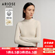 艾諾絲雅詩(shī)商場(chǎng)同款冬季新款100%綿羊毛半高領(lǐng)長(cháng)袖毛針織衫女20938082 米白色 L