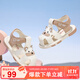 B.Duck小黃鴨童鞋兒童涼鞋寶寶包頭叫叫鞋夏季男女童學(xué)步鞋6815米卡其18