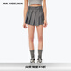 ANN ANDELMAN【明星同款】不規則打褶西裝裙短裙百褶a字半身裙 深灰色 XS