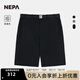 NEPA耐葩25年夏季新品男士戶(hù)外防潑水冷感短褲7L31704 黑色C01 M 170/82A（082）