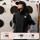 adidas拒水梭織連帽夾克外套男女春季新款阿迪達(dá)斯官方輕運(yùn)動(dòng) 黑色     XL