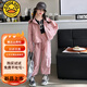 G.DUCKKIDS小黃鴨女童運動(dòng)套裝2025春秋季洋氣兒童有型新品中大童工裝褲新款 KK-梭子套裝-粉色 150 建議身高1.35-1.45米