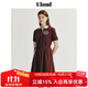 ELAND衣戀連衣裙女翻領收腰A字中長裙夏季新款 酒紅色/勃墾地色(29)Burgandy M 165