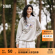 森馬迪士尼米奇家族合作系列衛(wèi)衣女中長款插肩袖2025新款寬松春裝 淺花灰00229 S 155/80A