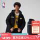 NBA官方湖人/勇士男新款秋冬季中長款加厚保暖派克運動休閑連帽棉服 湖人隊/子夜黑 L