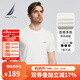 諾帝卡（NAUTICA）【單件直降】男裝春夏純棉親膚透氣多色休閑短袖T恤男TE4100-N 白色1BW L