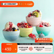 酷彩（Le Creuset）炻瓷創(chuàng  )意沙拉水果菜盤(pán)家用Sorbet系列 韓式米飯碗四件套10.5cm四件套