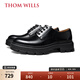THOM WILLS皮鞋男正裝商務(wù)德比鞋男增高皮鞋休閑厚底真皮軟底夏季 黑色亮皮D1842 41 /7.5碼