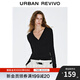 UR2025秋季新款女裝休閑運動(dòng)風(fēng)拉鏈修身長(cháng)袖T恤UWJ450117 黑色 XL
