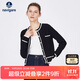 Navigare意大利小帆船針織開(kāi)衫女圓領(lǐng)小香風(fēng)短款外套2334093521 黑/白 M 