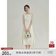 自巧（ZIQIAO）小個(gè)子設計感法式氣質(zhì)吊帶連衣裙女2023夏季新款黑色長(cháng)裙 米杏色 S (3碼)
