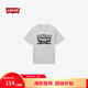 Levi's李維斯25年春夏新款男士雙馬印花潮流休閑針織圓領(lǐng)短袖T恤 麻灰色 004IU-0001 L
