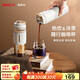 SIMELO施美樂(lè )法壓壺耐熱玻璃手沖咖啡過(guò)濾杯便捷式?jīng)_茶器冷萃壺 西雅圖白470ML(316不銹鋼)