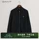 GANT/甘特春季新款毛衣開衫休閑百搭黑色華夫格拉鏈針織衫外套男 5 XL