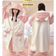 冶芷珊瑚絨睡衣女款秋冬季加厚加絨法蘭絨冬天卡通可愛(ài)家居服套裝睡袍 珊瑚絨長(cháng)袍睡衣【粉狐貍（ 上衣+褲子）】L L 80-130斤