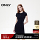 ONLY 2025春季金屬裝飾收腰捏褶短裙T恤裙連衣裙女|125161021