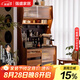 金沙公爵北歐實(shí)木餐邊柜簡(jiǎn)約櫻桃木咖啡茶水柜小戶(hù)型儲物一體靠墻原木高柜 松木85*45*190