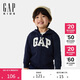 GAPGap男幼童2025春季新款經(jīng)典大logo拉鏈連帽衛衣兒童裝美版744384
