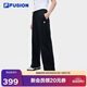 FILA FUSION斐樂官方潮牌針織長褲女2025春季時尚寬松休閑直筒褲