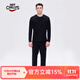 HOTCHILLYS紅辣椒新10級男女冬季加厚抓絨衣保暖內衣褲戶(hù)外運動(dòng)滑雪打底套裝 男套裝（黑色） XL