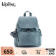Kipling【開(kāi)學(xué)季】男女款25年春夏新款大容量雙肩背包學(xué)生書(shū)包猴子包 CITY PACK MINI-灰松綠色
