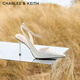 CHARLES&KEITH亮鉆鏈條腕帶尖頭高跟涼鞋女生日禮物送女友CK1-60280436 Cream奶白色 37