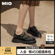MIO七夕禮物【楊超越同款】米奧春季新款女厚底松糕鞋亮面樂福鞋單鞋 黑白藍 38