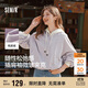 森馬外套女短款寬松純色夾克2025春秋復(fù)古休閑棒球領(lǐng)109125108005