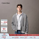 Calvin KleinJeans25秋季新款男士休閑學(xué)院ck字母提花紐扣V領(lǐng)針織開衫4RD389G P7E-英雄灰 L