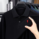 POLO SPORT保羅折扣長(cháng)袖T恤男棉春秋季新款刺繡小馬標polo衫 黑色 L 建議120-140斤  長(cháng)袖