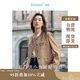 茵曼法式優(yōu)雅小香風(fēng)短外套女秋毛邊名媛高級(jí)感休閑上衣 淺駝色 L 