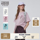 Teenie Weenie小熊女裝t恤2025夏季新款寬松白色休閑圓領(lǐng)短袖上衣 A-粉色 M